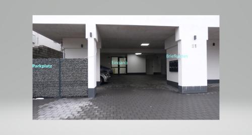 an empty parking garage with a car parked in it at RheinWeinBoppard 2 - mit Rheinblick in Boppard