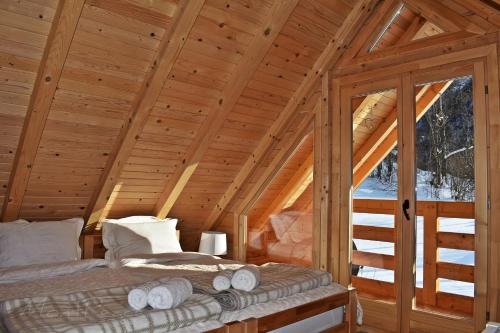 Postel nebo postele na pokoji v ubytování Mountain Lodge Mont Peace