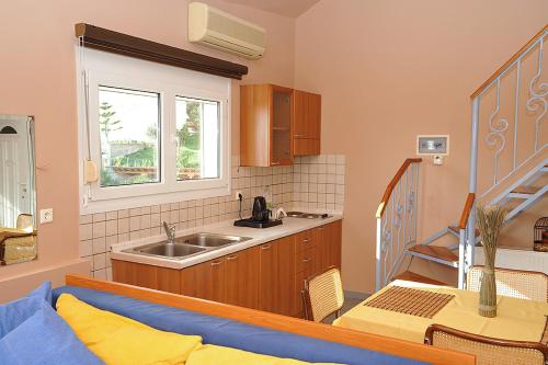 Kuchyň nebo kuchyňský kout v ubytování Hotel Pelagos Studios
