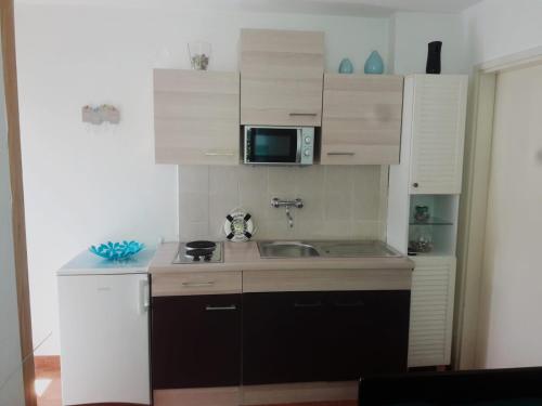 Kuchyň nebo kuchyňský kout v ubytování Apartman Barbara