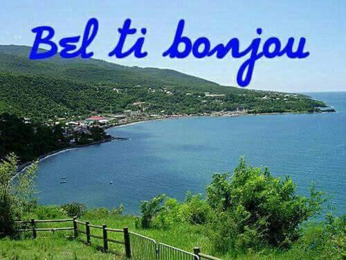 a view of a lake with the words be it berry at Kanalu Studio in Bouillante