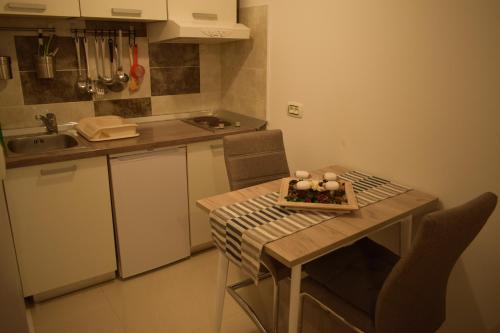 Kuchyň nebo kuchyňský kout v ubytování Studio-apartman Relax