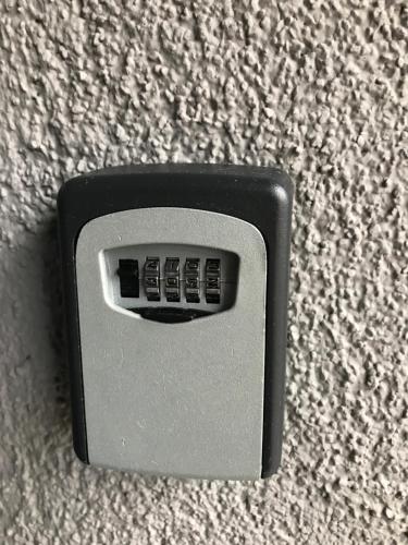 a remote control sitting on top of a wall at Kuschelnest Michelstadt in Michelstadt