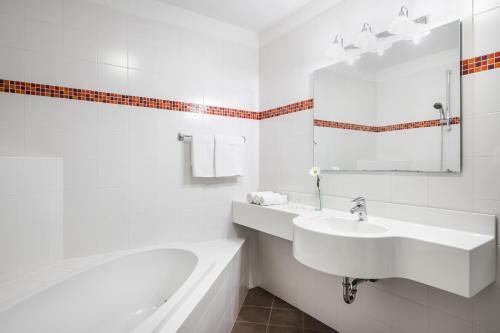 Ένα μπάνιο στο Apartments Mühlegg