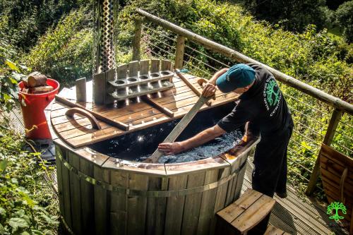 Hosté ubytování Ceridwen Glamping, double decker bus and Yurts