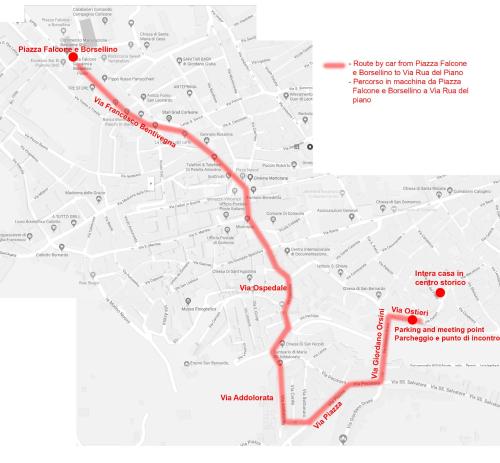 a map of the proposed route of the freeway at Rua House in Corleone