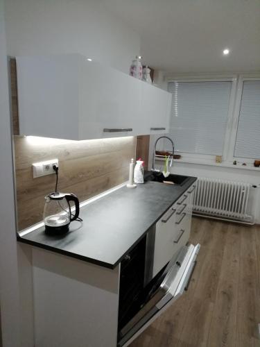 Kuchyň nebo kuchyňský kout v ubytování Apartmán Polianka
