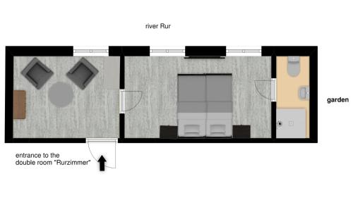 a plan of a floor plan of a house at Haus Stehlings in Monschau