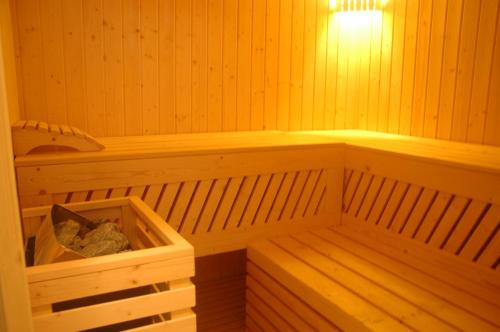a sauna with a light on top of it at Logis Hôtel Château De Palaja in Carcassonne