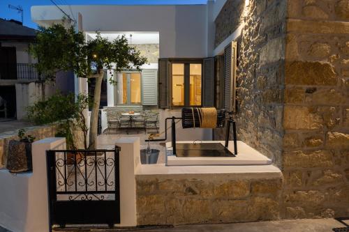 A patio or other outdoor area at Iliopetra House