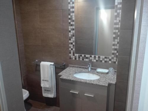 Et badeværelse på Hotel Americano Pergamino