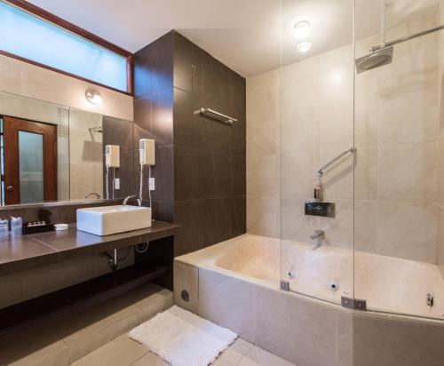 Vonios kambarys apgyvendinimo įstaigoje Hotel Boutique Villa Elisa