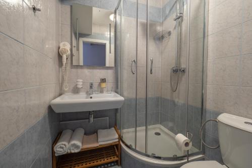 Koupelna v ubytování Hotel Polianka
