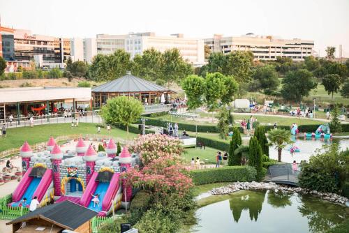 an aerial view of a playground in a park at Lujoso Loft La Moraleja in Madrid