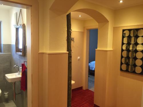 Koupelna v ubytování Appartements Schweiberer