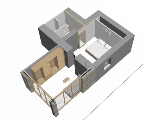 a floor plan of a tiny house at THE ADDRESS CASSIS in Cassis