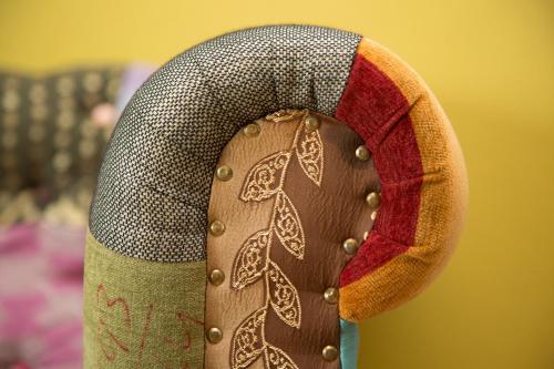 a close up of a persons arm with a scarf at Landvilla Pia in Attendorf