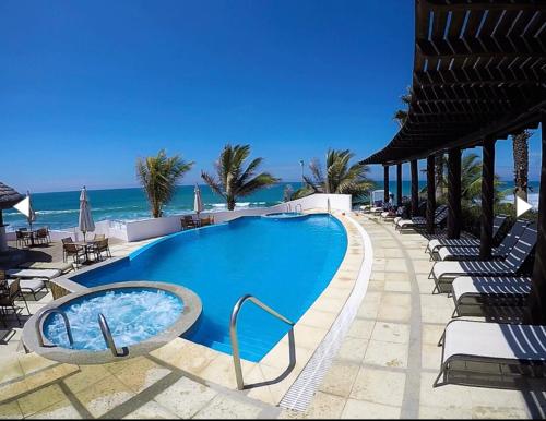 Πισίνα στο ή κοντά στο Departamento Frente al Mar -MANTA