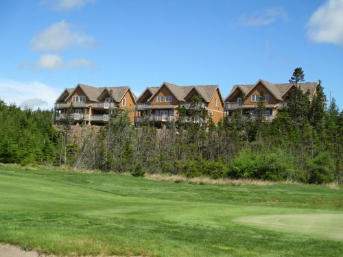 a view of the resort from the golf green at The Wilds at Salmonier River in Holyrood