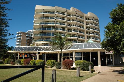 a large building with a large window on top of it at Northpoint Apartments in Port Macquarie