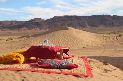 a tent in the middle of the desert at Bivouac Karim Sahara in Zagora