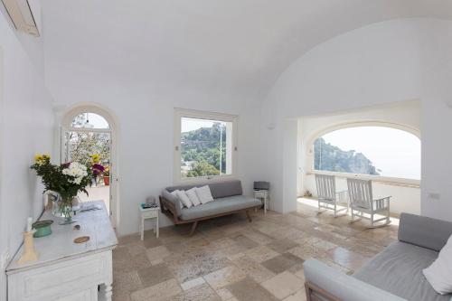Χώρος καθιστικού στο Casa Capaianca