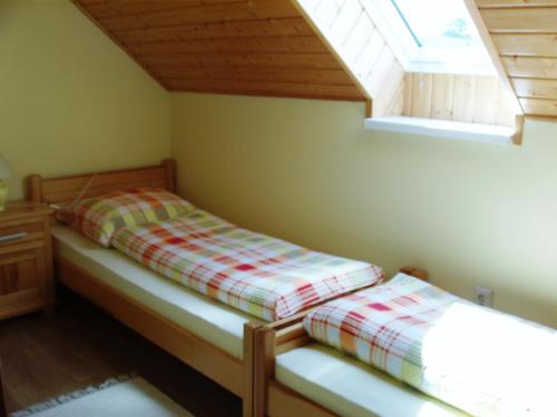 Posteľ alebo postele v izbe v ubytovaní Chalupa U MARTINOV