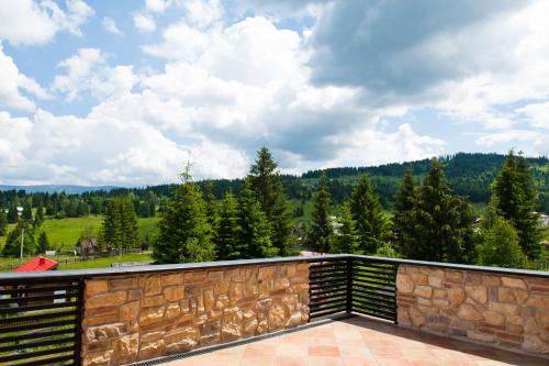 a view from the balcony of a house at Domeniul Dornei in Vatra Dornei
