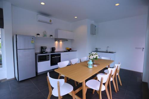 Kuchyň nebo kuchyňský kout v ubytování Thacha Pool Villa B