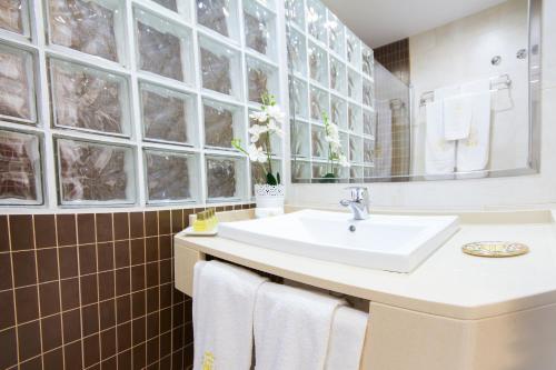 Koupelna v ubytování Apartamentos El Tajo & SPA