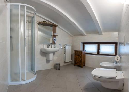 Koupelna v ubytování Alloggio del contadino