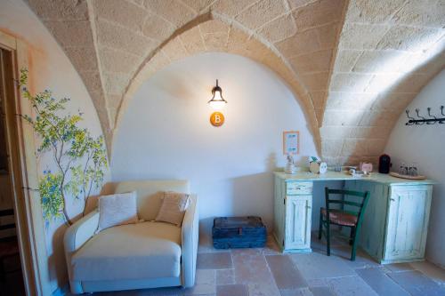 Χώρος καθιστικού στο Masseria La Brunetta