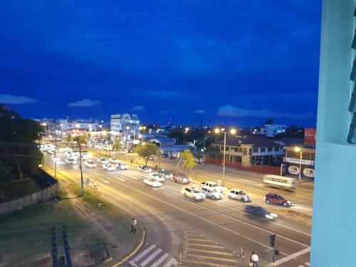 נוף כללי של סנטה קרוז דה לה סיירה או נוף של העיר שצולם מהדירה