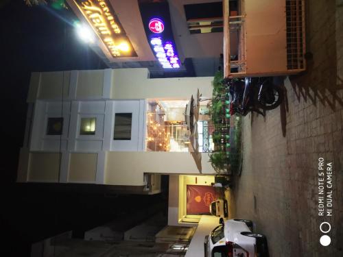 an overhead view of a street at night at Maya Heritage in Bodh Gaya