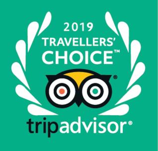 a sign that reads travellers choice trip advisor with an owl at The Grand On Macfie in Devonport