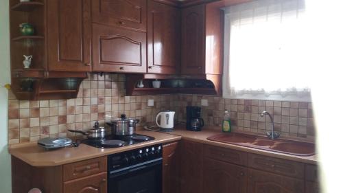 Een keuken of kitchenette bij Pitsinis Apartments II