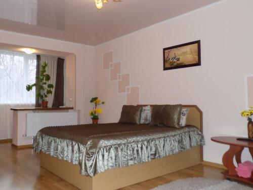 1 dormitorio con 1 cama en una habitación en Апартаменты, en Izmaíl