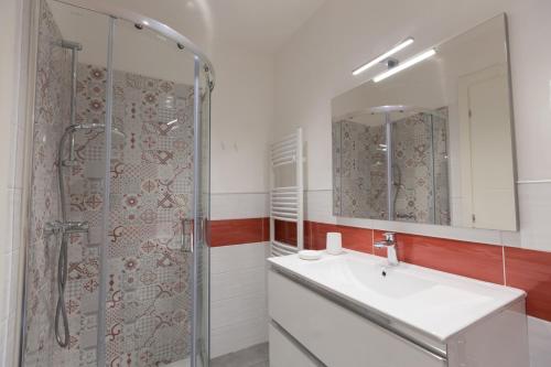 Vonios kambarys apgyvendinimo įstaigoje La casa di Bicio