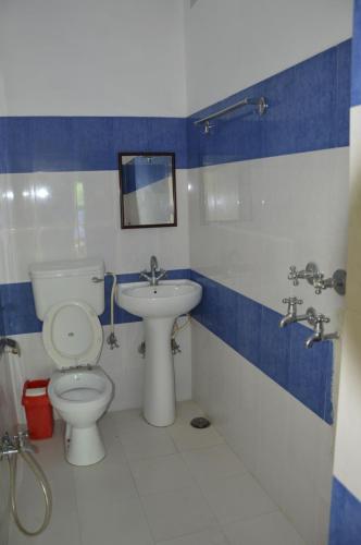 
A bathroom at Udai Haveli Guest House
