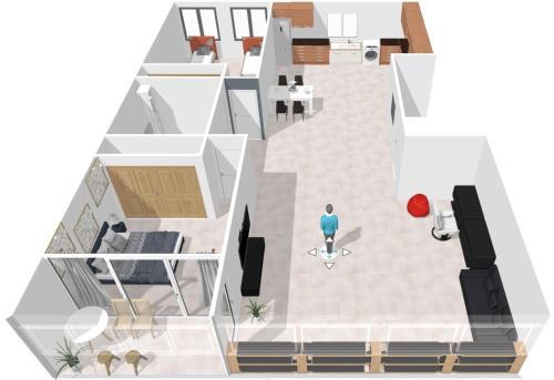 The floor plan of Apartamento Flamingo Puerto Marina - 150m Playa