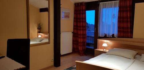 Hotel Garni Juliaにあるベッド