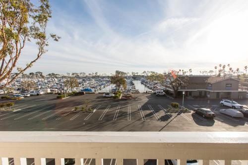 a view of a parking lot with cars parked at Dana Point Marina Inn in Dana Point
