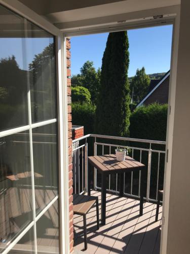 Ein Balkon oder eine Terrasse in der Unterkunft Ferienwohnung am Rankenbach