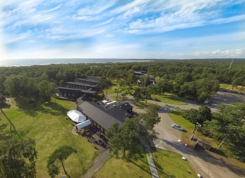 an aerial view of a building with a parking lot at Tylebäck Hotell & Konferens, BW Signature Collection in Halmstad
