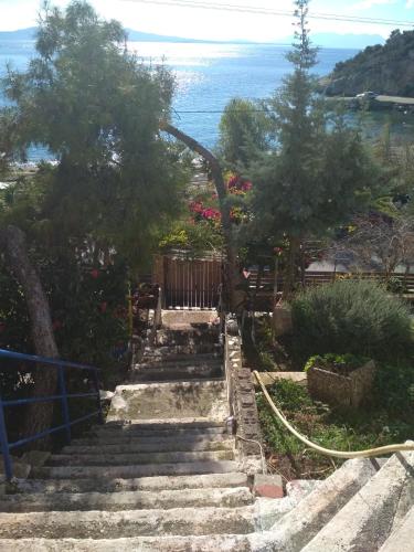 a set of stairs with a view of the ocean at Paradise Sea in Saterlí