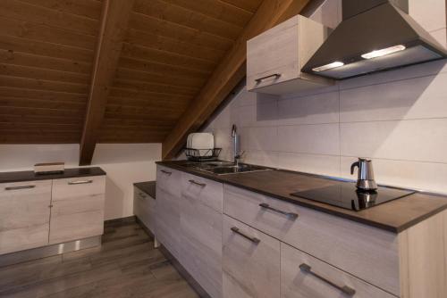 eine Küche mit Spüle und Herd in der Unterkunft ALICE HOME in Turin