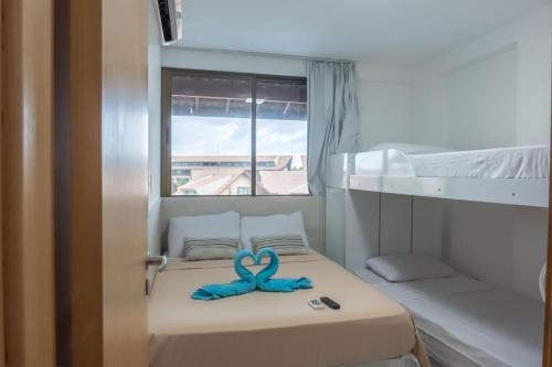 Tempat tidur susun dalam kamar di Flat de 2 quartos, Nui Supreme Beach, Praia do Muro Alto Porto de Galinhas
