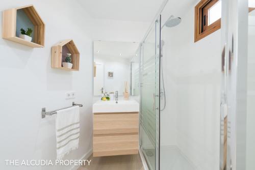 Et badeværelse på Apartamento Marina