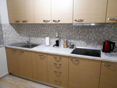 Kuchyňa alebo kuchynka v ubytovaní Meteora Deluxe Apartment / amazing view