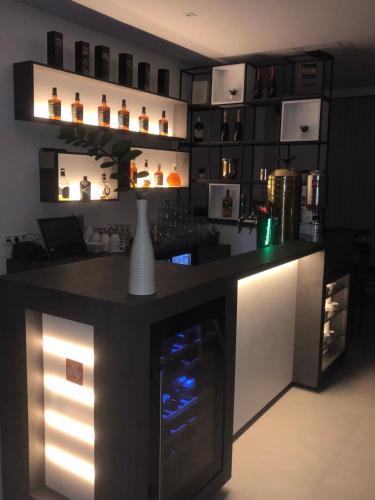 Kuchyň nebo kuchyňský kout v ubytování Hotel Bajt Maribor